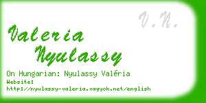 valeria nyulassy business card
